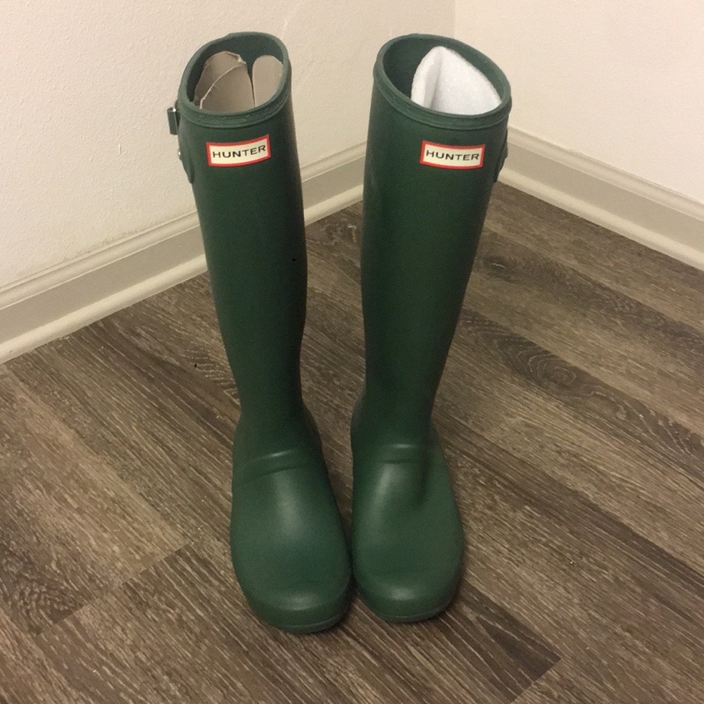 Army Green Tall Hunter Rain Boots